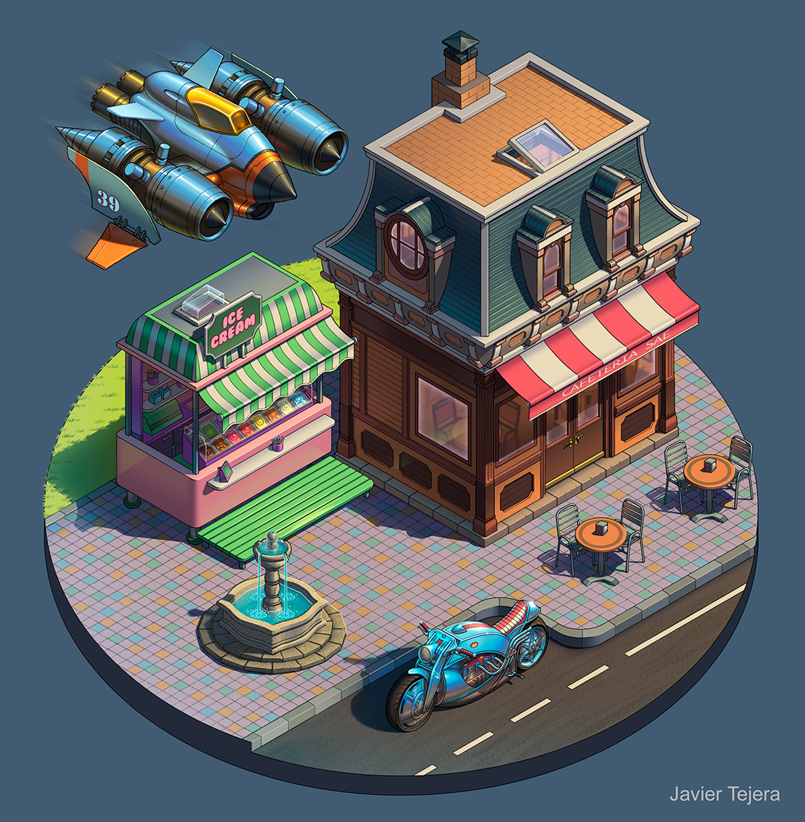 2D City environment